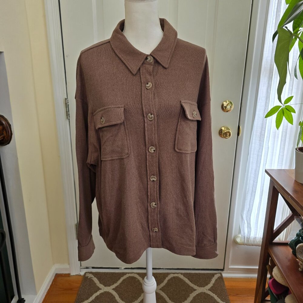 NEW B-Wear Women's Long Sleeves Shirt Jacket Size XL